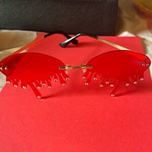 Adult Size Blood and Rhinestone Halloween Glasses
